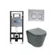 Комплект инсталляция и унитаз 3 в 1 инсталляция WeltWasser Amberg 506 унитаз WeltWasser Salzbach серый + Клавиша смыва Amberg RD-CR