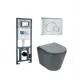 Комплект инсталляция и унитаз 3 в 1 инсталляция WeltWasser Marberg 410 унитаз Weltwasser Salzbach серый и кнопка хром RD