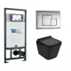 Комплект инсталляция и унитаз 3 в 1 инсталляция WeltWasser Marberg 507 унитаз WeltWasser Gelbach черный с кнопкой хром SE