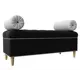 Банкетка Глория Лига диванов 29280 122x47x50 см экокожа цвет черный/белый