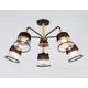 Светильник подвесной Ambrella light Modern homy wood Tr4741 5 ламп 10 м² цвет черный