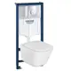 Комплект инсталляция и унитаз подвесной GROHE Rapid SL The Gap 38721001R2 безободковый цвет унитаза белый