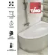 Ванна Timo IVA1595R-KTIVA15-SPV1505-FPIVA15R акрил 150x95см