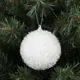Шар елочный KREAFORTA с блестками ø8 см белый