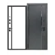 Входная дверь Бриз левый 205x96см цвет карбон и сатин графит/эмалит белый