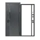 Входная дверь Бриз правый 205x96см цвет карбон и сатин графит/эмалит белый