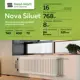 Радиатор трубчатый Nova NS-T2 400 16 S 325/80 16 секций боковое подключение сталь цвет белый матовый с кронштейном