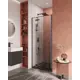 Душевая дверь Cezares Liner-B-12-90-C-NERO-L 90 см эффект стекла прозрачный распашной