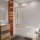 Ширма на ванну Cezares Slider-VF-11-90/150-C-BORO 90x150 см профиль золото стекло прозрачное