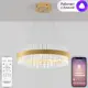 Люстра потолочная светодиодная Natali Kovaltseva LED LAMPS 81220 с пультом управления 18 м² изменение оттенков белого цвет золото