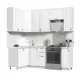 Кухонный гарнитур Стендмебель Модена угловой высокий 170x237x120 см ЛДСП цвет белый