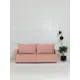 Диван раскладной Cityhd Ницца Слим 200x90x80 см велюр цвет розовый