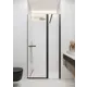 Душевая дверь в нишу Март Симфония 195x100 см черный профиль прозрачное стекло распашная