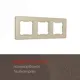 Рамка для розеток и выключателей Arte milano 502.16-3.shampan 3 поста цвет шампань