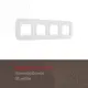 Рамка для розеток и выключателей Arte milano 505.05-4.white 4 поста цвет белый