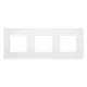 Рамка для розеток и выключателей Vell WH3P-GL 3 поста цвет белый