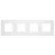 Рамка для розеток и выключателей Vell WH4P-GL 4 поста цвет белый