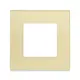 Рамка для розеток и выключателей Vell Gd1p-gl 1 пост цвет желтый