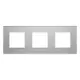 Рамка для розеток и выключателей Vell GY3P-GL 3 поста цвет серый