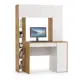 Стол компьютерный Mobi Комфорт 12.71 117x165x60 см ЛДСП цвет дуб золотой/белый