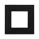 Рамка для розеток и выключателей Vell BK1P-GL 1 пост цвет черный