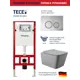 Комплект инсталляция и унитаз: инсталляция TECEspring S955101QV2130 панель смыва с круглыми кнопками хром унитаз ADT Vortex Торнадо Soft-Close квадрат