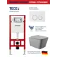 Комплект инсталляция и унитаз: инсталляция TECEspring S955103QV2130 с круглыми кнопками белый глянцевый унитаз ADT Vortex Торнадо Soft-Close квадрат