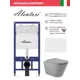 Комплект инсталляция и унитаз: инсталляция Alentori Sistema 52 AL.SIS11T клавиша CHIAVE L белый AL.CHI019WM унитаз Vortex Торнадо Soft-Close конус
