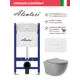 Комплект инсталляция и унитаз: инсталляция Alentori Sistema 50 AL.SIS33T клавиша CHIAVE H белый AL.CHI018WM унитаз Vortex Торнадо Soft-Close овал