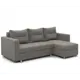 Диван угловой Шарм-дизайн Ария правый 225x78x150 см велюр цвет серый