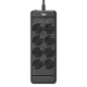 Сетевой фильтр с защитой Agni TP-FS8E-5m-black 3x1.5 5 м 8 розеток с заземлением 4000 Вт цвет черный