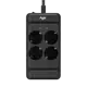 Сетевой фильтр с защитой Agni TP-FS4E-5m-black 3x1.5 5 м 4 розетки с заземлением 4000 Вт цвет черный
