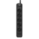 Сетевой фильтр с защитой Agni TP-FS5E-5m-black 3x1.5 5 м 5 розеток с заземлением 4000 Вт цвет черный