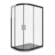 Душевой уголок Makiato New 1/4 круга 120x80 см черный профиль прозрачное стекло раздвижной