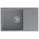 Мойка для кухни Granfest 49x78 см глубина чаши 18 см искусственный камень цвет темно-серый