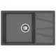 Мойка для кухни Granfest V-780L графит 50x78 см глубина чаши 20 см искусственный камень цвет графит