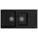 Мойка для кухни Granfest 50.3x97.7 см глубина чаши 20 см искусственный камень цвет черный