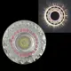 Светильник точечный встраиваемый Reluce 22039-9.0-001pl mr16+led3w cl-pk под отверстие 60 мм GU5.3 цвет хром/прозрачный/розовый