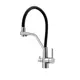 Смеситель для кухни Sancos SC12003SS гибкий излив 44 см цвет нержавеющая сталь/черный
