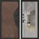 Входная дверь Bunker Бункер BN-14 левый 205x88см цвет орех американский/лайт грей софт с зеркалом ФЛЗ-1