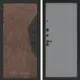 Входная дверь Bunker Бункер BN-14 левый 205x96см цвет орех американский/серый софт рельеф с панелью Амстрод