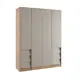 Шкаф распашной Сима-ленд Ева с 4 дверями 160x50x210 см ЛДСП цвет крафт табачный/кашемир