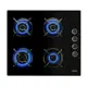 Газовая варочная панель Carino 6400ANGSS 60 см 4 конфорки цвет черный