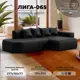 Диван угловой Лига-065 угол правый Лига Диванов 129804_спб 277x155x77 экокожа цвет grifon 18 черный