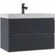 Тумба под раковину подвесная Домино Tower DT2505T 79 см цвет графит