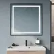 Зеркало для ванной Belbagno Kraft SPC-KRAFT-800-800-SENS-NERO с подсветкой 80x80см