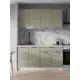 Кухонный гарнитур Тунис Mebiplex Ут-00156832 160x217.8x60 см ЛДСП цвет серо-зеленый.