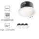 Комплект точечных светильников встраиваемых Hesby lighting Nova Hsbl_0135_kra_03 под отверстие 75 мм GU10 цвет белый 3 шт