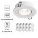 Комплект точечных светильников встраиваемых Hesby lighting Breeze Hsbl_0097_kra_10 под отверстие 73 мм GU10 цвет белый 10 шт