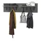 Вешалка настенная Остин 8 крючков 159x40x30 см цвет серый графит